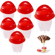 6 Pcs Egg Cooker, Silicone Non-stick Egg Boiler, No Shell Egg Cook Cups, Fast Poaching Egg for Break