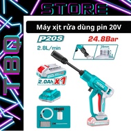 TOTAL TPWLI20362 20V Battery Car Washer - Handheld Car Washer with 2Ah Rechargeable Battery Carrying