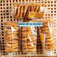 Combo of 5 Delicious Crispy Rice Cakes, Phan Thiet Specialty, 10 cakes/bag
