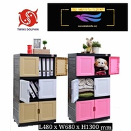 3 Tier DIY plastic storage cabinet/ 3 tingkat cabinet plastic/almari plastic