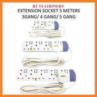 Portable Socket Outlets 5meters (3 Gang, 4 Gang, 5Gang)