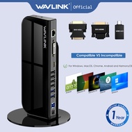 Wavlink USB Universal Laptop Docking Station 13-in-1 Hub Dual Monitor Thunderbolt USB4 HDMI and DVI 