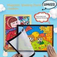 UMISTYDREAM9IQ0 Magnetic Frame, PVC Adhesive Back Photo Frame, Multipurpose A4,A3 Wall Sticker Offic