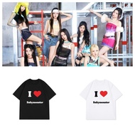 T-Shirt Kpop Babymonster Asa Round Neck Cotton T-shirt  Unisex Casual Top