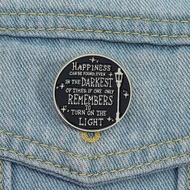 Magic Novel Happiness Quotes Quotes Quotations Quotation Alloy Brooch Creative Black English Letters