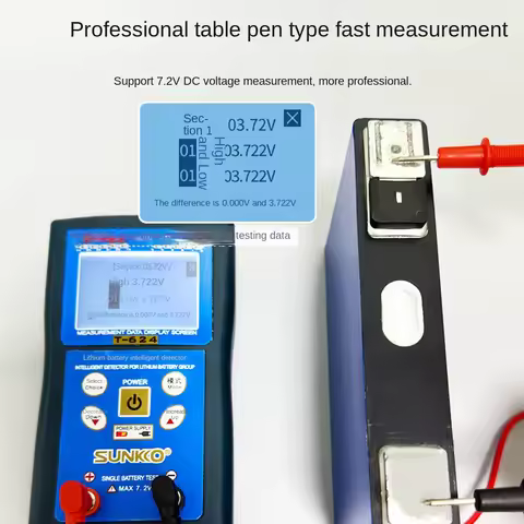 SUNKKO T-624 Lithium Battery Pack Tester Maintenance Detection Battery Differential Pressure Intelli