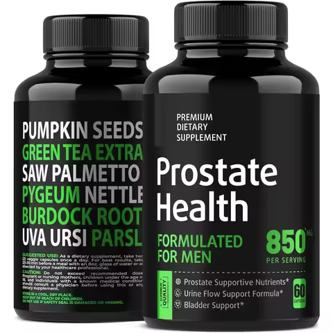 Men's Health Prostate Support Supplement - Saw Palmetto, Lycopene, Pygeum, Pumpkin Seed Extract, β -