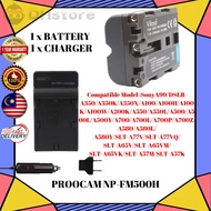 NP-FM500H PROOCAM BATTERY LI-ON & CHARGER VILOSO CAMERA FOR SonyA99 DSLR-A350,DSLR-A350K,DSLR-A350X 