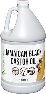 Jamaican Black Castor Oil Hair Growth- Hair Oil Edge Control Hair Growth Products Beard Growth Oil Natural Hair Products Cold Pressed Castor Oil Organic - 1 Gallon (Packing May vary)