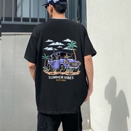 Mssd clothing geo ong Couple cartoon printed T-shirt Oversized T-shirt