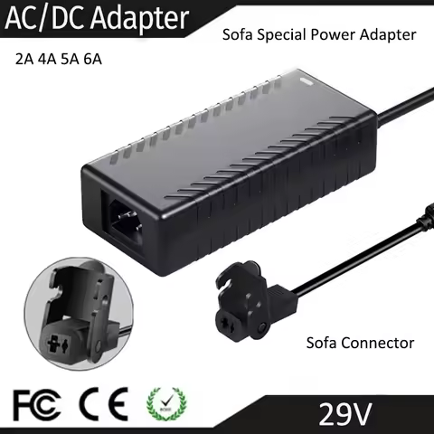 29V 2A 3A 4a 5a 5.5A 6a 6.5A power adapter sofa connector 58w 116w 145w 174W AC to DC for electric s