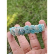 NATURAL FACETED AMAZONITE PAPAN/BANGLE