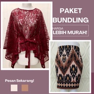 KEBAYA SET ECONOMIC PACKAGE BUNDLING 3 short pleats MORE BROKEN TOP AND SHORT BATIK PLEASE SKIRT BOT