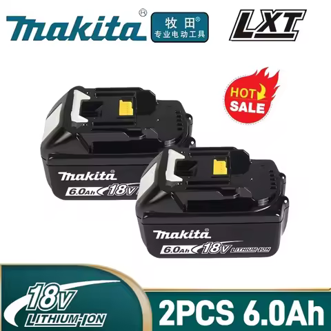 100% original Makita 18V Battery, 6Ah lithium-ion battery, For Makita 18V Power Tool DDF487 DTW700 D