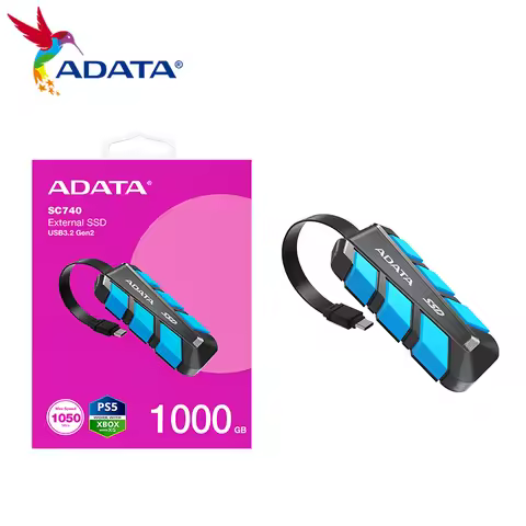 ADATA SC740 External Solid State Drive 500GB 1000GB Original USB 3.2 Type-C SSD Hard Drive PSSD for 