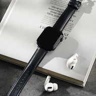 Apple Watch -【渡鴨黑】同色車線真皮蘋果錶帶