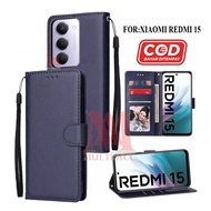 Flip Cover Xiaomi Redmi 15 - Leather Wallet Case - Wallet Case Wallet