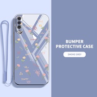 Casing Samsung Galaxy A50 A50S A30S Full Screen Small Flower Shockproof Silicone Phone Protective Cover