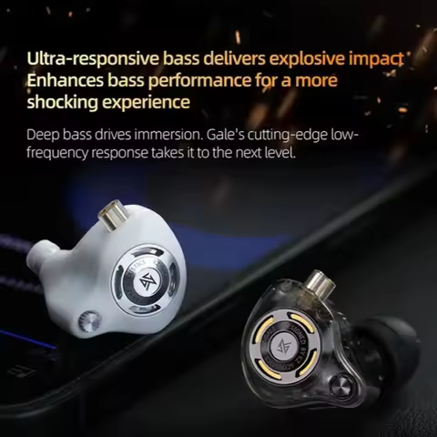 KZ Gale 1DD EQ Type-c Gaming IEMs Hifi In-Ear Wired Earphone Super-Linear Driver Headphone with Deta