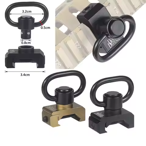 Tactical Rifle CNC AR15 QD Sling Swivel Mount Quich Detach Attachment for 20mm Picatinny Rail Mount 
