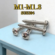 Phillips Pan Head Self Tapping Screw /Screw Plastic Wood| SUS 304 Stainless Steel  | Skru Besi M1-M1