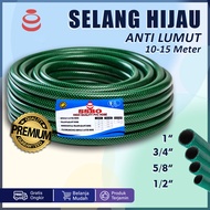 SSBO Selang  Air 1/2 5/8 3/4 Inch Hijau Anti Lumut 5-50 Meter Cuci Motor/Mobil Siram Kebun Murah COD