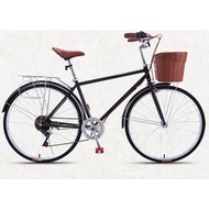26 inch vintage classic bicycle single speed old school 7 speed cycle grocery couple city bike hybrid