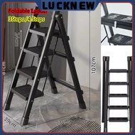 Up to 330 lbsLadder Heavy Duty Foldable Ladder Stool 2 in 1 Household 3/4 Steps Carbon Steel ladder 