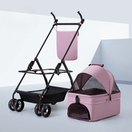 Pet Cat Dog Stroller Dog Cat Teddy Baby Stroller Outdoor Small Pet Stroller Dog Stroller Lightweight