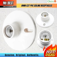 OMNI E27 PVC Ceiling Receptacle w/ Screw | Sizes 2-1/4", 3-1/2", 4-1/4" | E27-020, E27-030, E27-040