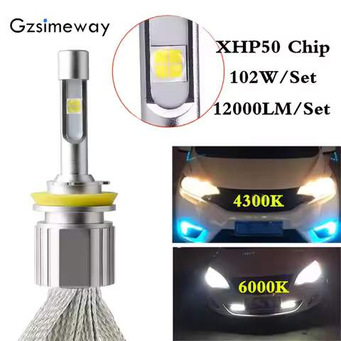 H7 Led 4300K H11 H1 H3 9005 880 H8 H13 h4 H/L Headlight H9 H27w Bulbs XHP50 HB3 6000K Auto D2S/R Hea