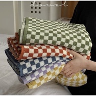 Exhibit Blue Checkered Towels