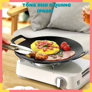 Cast iron pan SIZE 34, stone baking pan non-stick pan size 34 cm Korean non-stick stone pan chao da 
