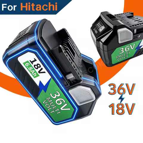 For HiKOKI Hitachi 18V 36V MultiVolt 6.8Ah Li-ion Battery Compatible with Metabo HPT BSL36A18 BSL36B