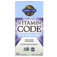 Garden of Life, Vitamin Code, 50 & Wiser Men, Whole Food Multivitamin, 120 Vegetarian Capsules