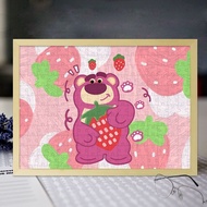 LOTSO Strawberry Bear Cartoon Anime Puzzle Wooden Frame Educational Toy Birthday Gift 9.06