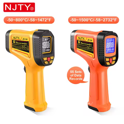 NJTY JD04 Infrared Thermometer Professional Industrial Temperature Measure Tool Non-Contact Temp GUN