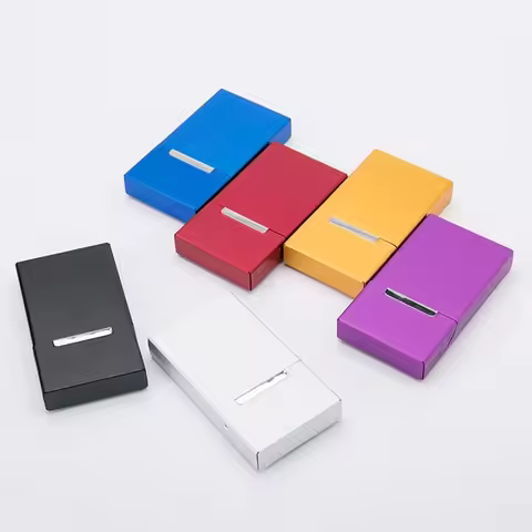 Aluminium Cigarette Case Women's Thin 20pcs Cigarette Case Blank Case Tobacco Cigarette Holder
