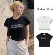 ￼พร้อมส่ง /  เสื้อครอป ❤️💯❤️ MATIN KIM - SHADE LOGO ส่งสินค้าทุกวัน ส่งเร็ว