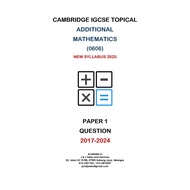 「New」IGCSE Add Math (0606) Topical 2017-2024
