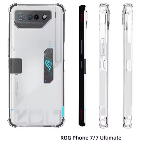 For Asus Rog Phone 7 Case Clear Airbag Silicone TPU Soft Back Cover for Asus Rog Phone 7 Ultimate Ro