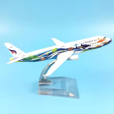 16cm Airbus 320 A320 Airways Plane Model Alloy Metal Thailand Thai Bangkok Air Airlines Model Aircra