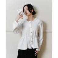 Hollingberry - Fiance Tops Cardigan Ruffle Blouse
