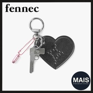 [FENNEC] SHOOTING KEYRING – Gun Metal / Heart Stud Leather Charm Keychain