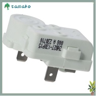 TAMAKO Compressor Starter Relay, 2Pin Metal Over Load Protector, Durable Plastic 1.77x1.26x1.07inch 