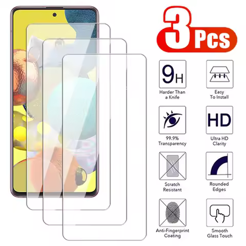3Pcs 9H HD Tempered Glass For Samsung Galaxy A01 A11 A21 A31 A41 A51 A71 Screen Protector M01 M11 M2