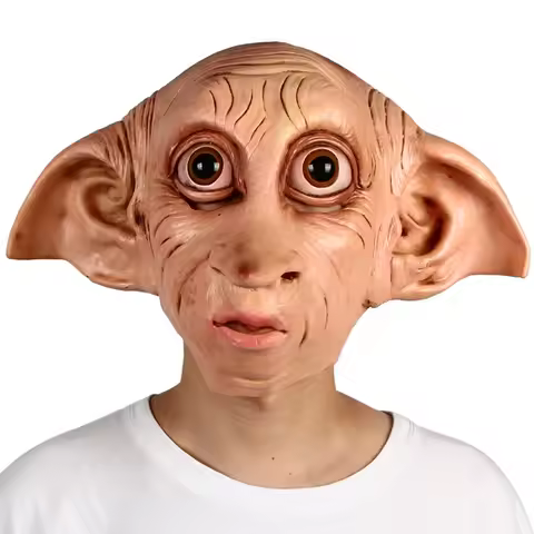 Dobby Mask House-Elf Cosplay Costume Props Halloween Carnival Fancy Dress Party Dobby Head Cover Men