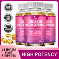 Biotin | Collagen | Keratin | Hyaluronic Acid - Hair Growth Support Supplement | Skin & Nails Beauty