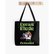 Dexter's Laboratory - Genius Mode - green text Tote Bag Black