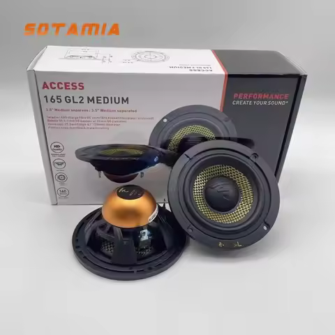 SOTAMIA 2pcs 3.5 Inch Midrange Speaker 4 Ohm 160W Front Midrange Center Mounted Car Audio Modified S